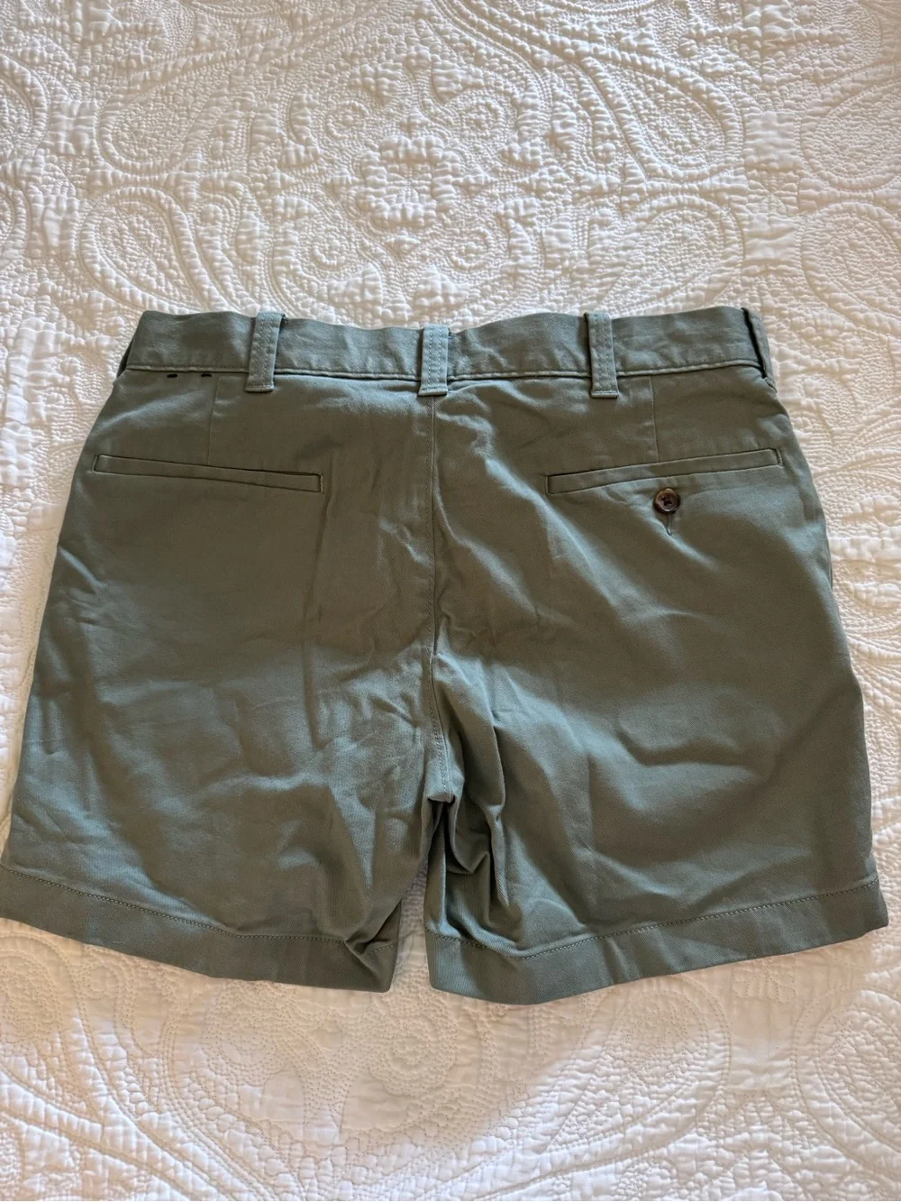 J. Crew Men’s Chino Shorts in Olive Green